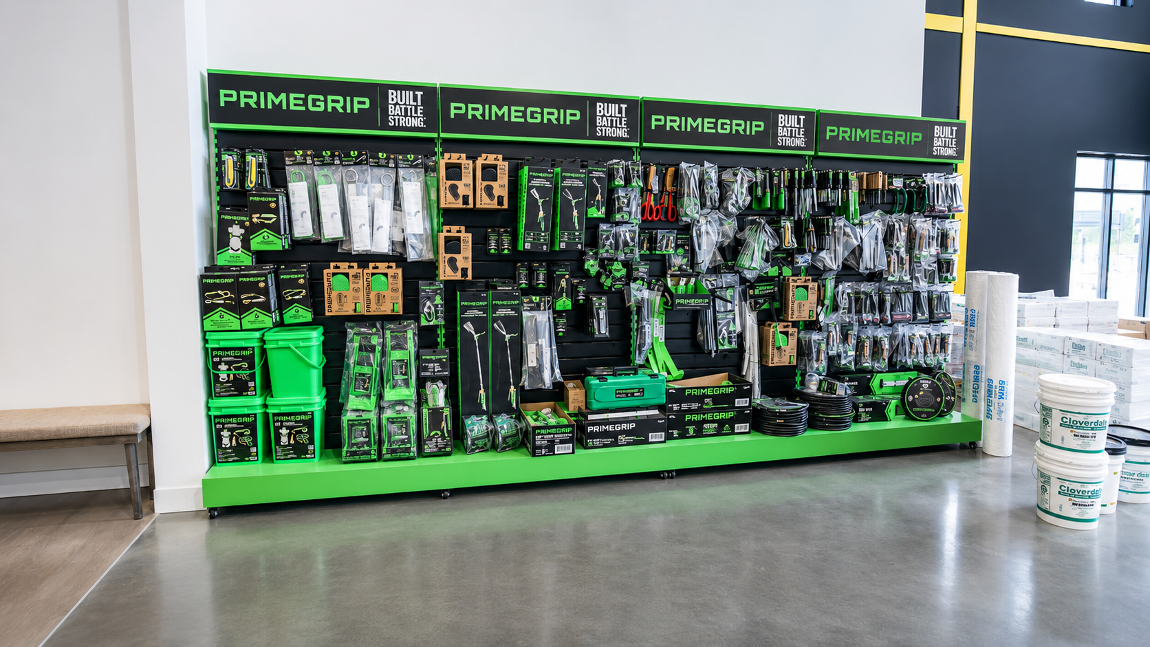 PrimeGrip tool wall display