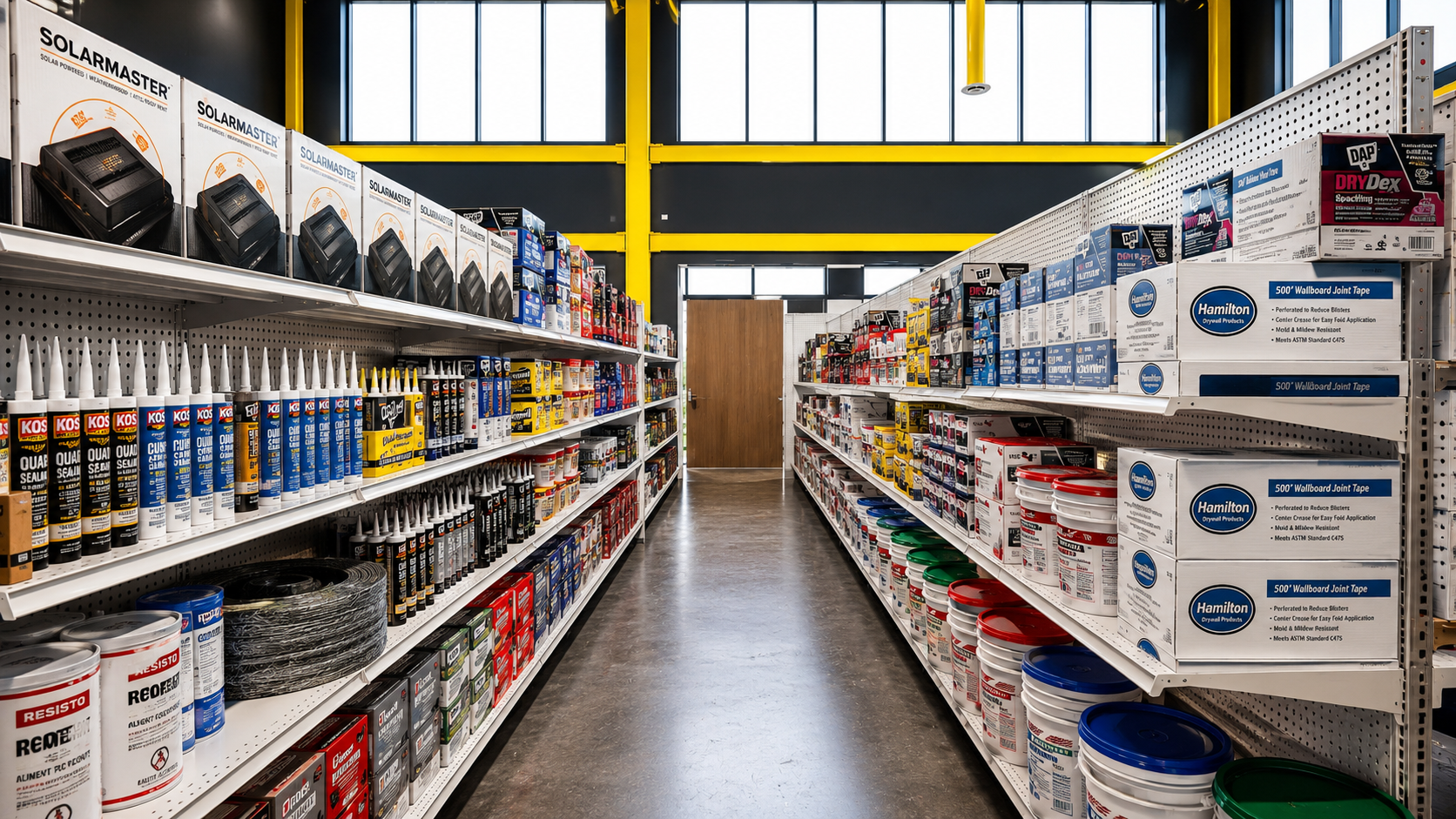 Stocked product aisles